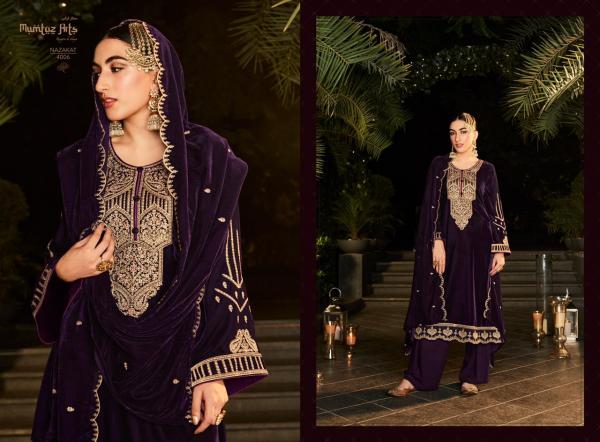 Mumtaz Nazakat Embroidery Wear Winter Pashmina Velvet Designer Collection